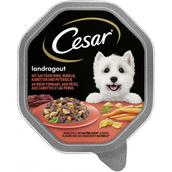 CESAR® Schale Landragout mit Rind, Nudeln und Karotten 150g-4008429052187
