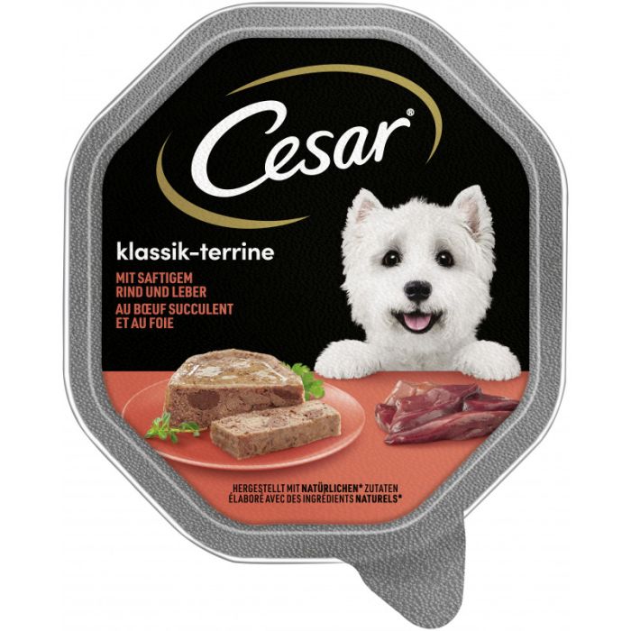 CESAR® Schale Klassik-Terrine mit Rind und Leber 150g-4008429511110