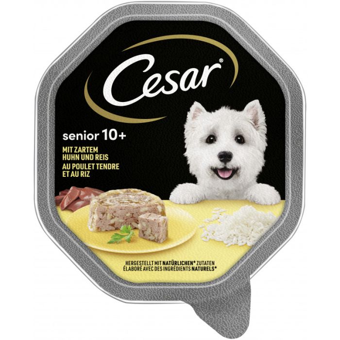 CESAR® Schale Senior 10+ mit Huhn und Reis 150g-4008429006296