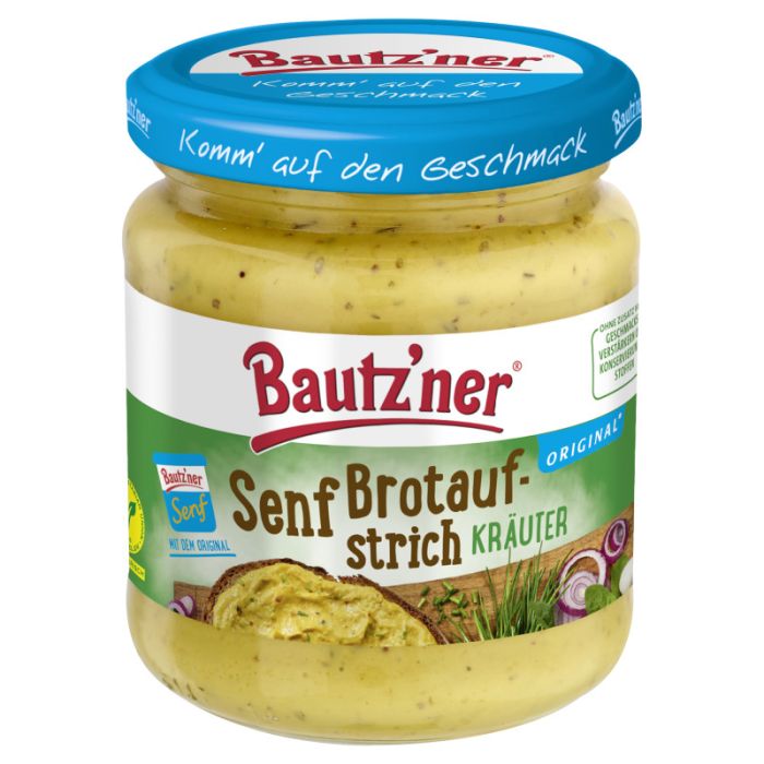 Bautz'ner Senf Brotaufstrich Gartenkräuter Glas 200ml-4012860004001