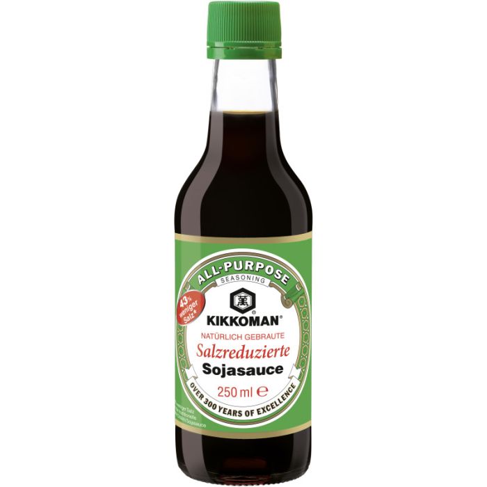 Kikkoman Sojasauce Less Salt 250 ml Glasflasche 250ml-8715035130302