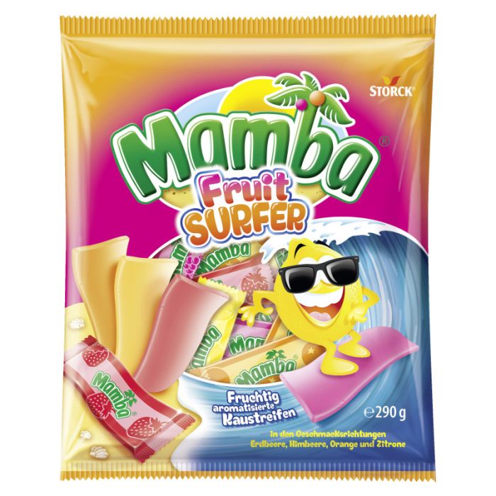 Mamba Fruit Surfer, Kaustreifen mit Fruchtgeschmack, 1 x 290g-4014400928532