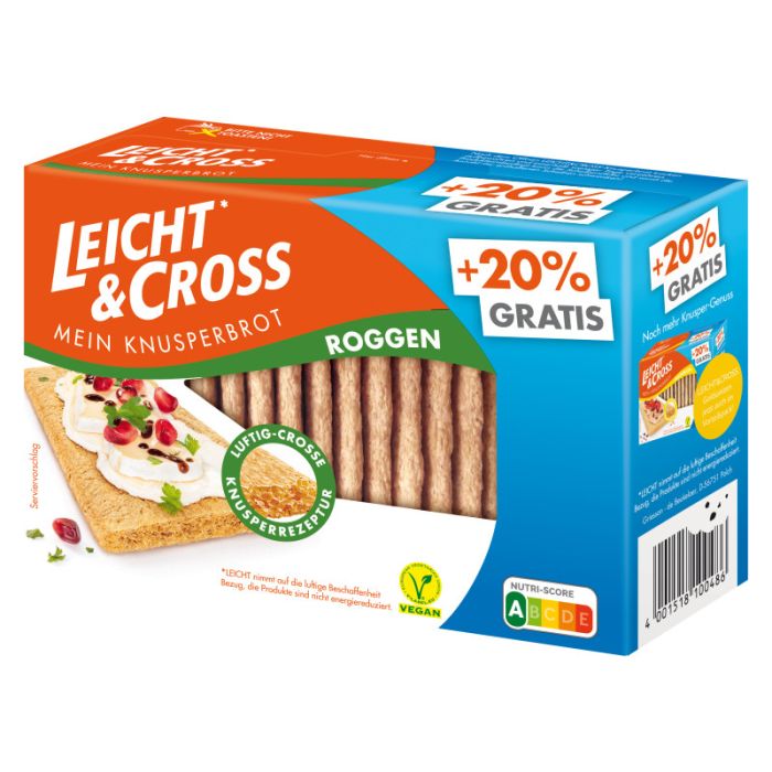 Leicht & Cross Knusperbrot Roggen 150g-4001518100486
