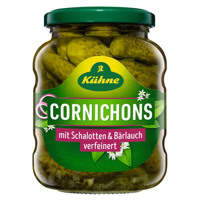Kühne Cornichons mit Schalotte & Bärlauch, 370ml 330g-40804675