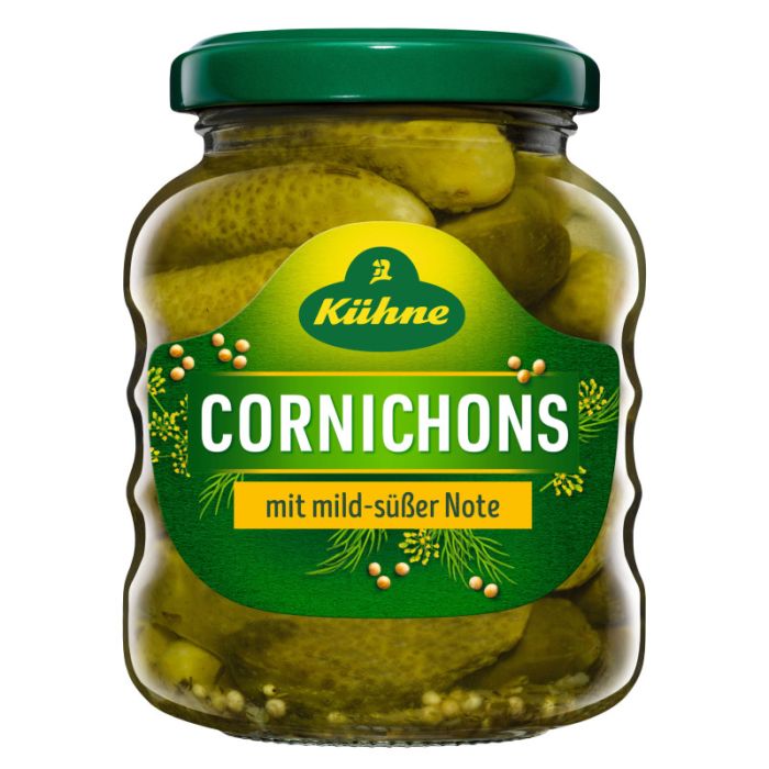 Kühne Cornichons süß, 212ml Glas, 180g-40198552