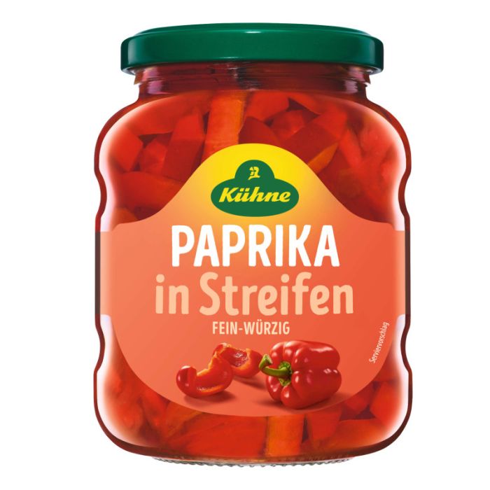 Kühne Paprika In Streifen 370ml Glas 320g-40804415