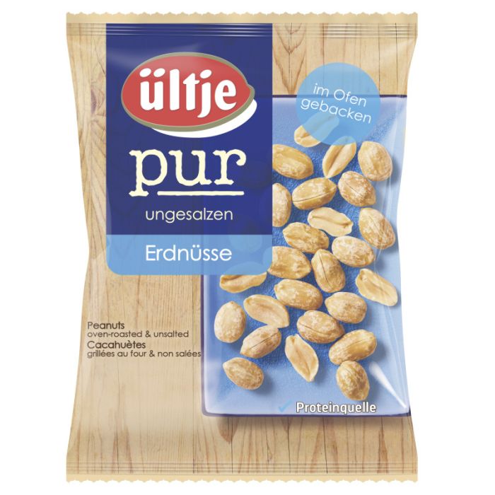 ültje pur Erdnüsse, im Ofen gebacken & ungesalzen, 200g Beutel-4004980509801