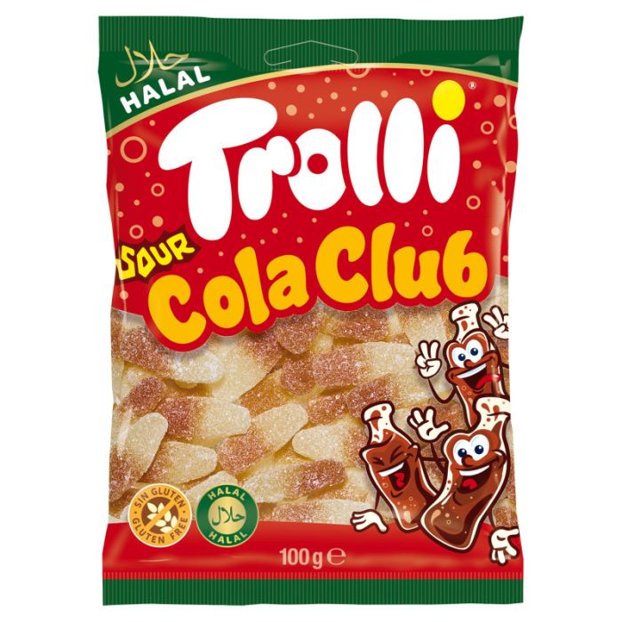 Trolli Halal Sour Cola Club 100g-8436556390791