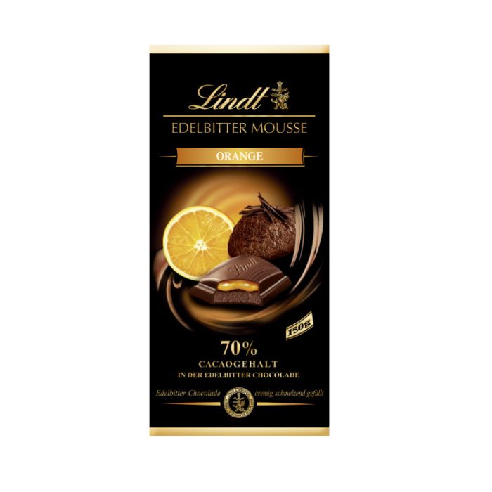 Lindt Edelbitter Mousse Orange 150g-4000539014000
