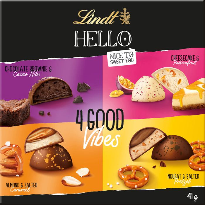 Nur Display: Lindt HELLO 4 Good Vibes 41g -4000539142062