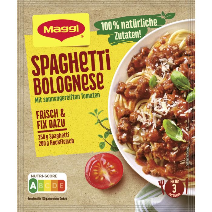 MAGGI FIX Spaghetti Bolognese 100% natürliche Zutaten 36g-7613287054333