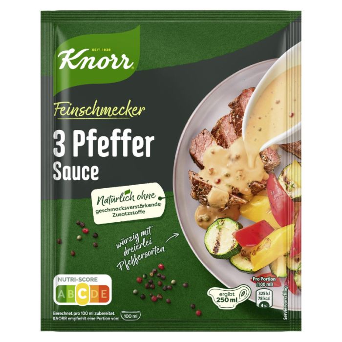 Knorr Feinschmecker 3 Pfeffer Sauce ergibt 250ml-4038700114044