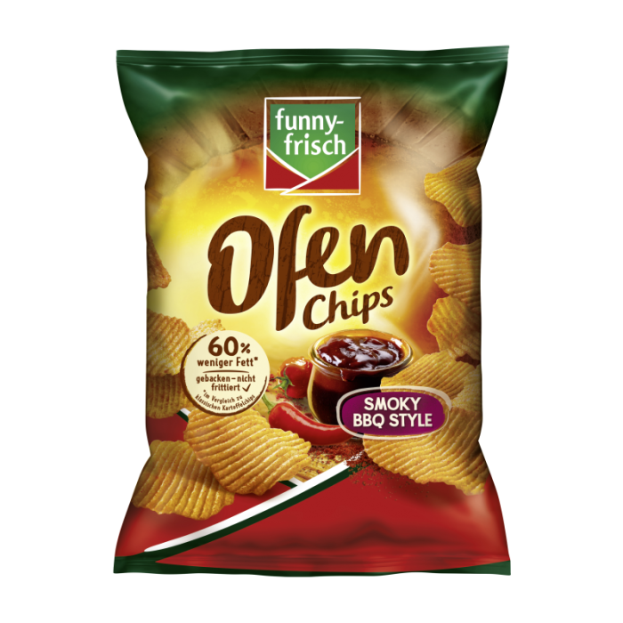 funny-frisch Ofen Chips Smoky Style BBQ  125g-4003586102317