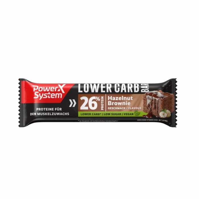 Power System LOWER CARB Hazelnut Brownie Geschmack à 40g-4260044269474