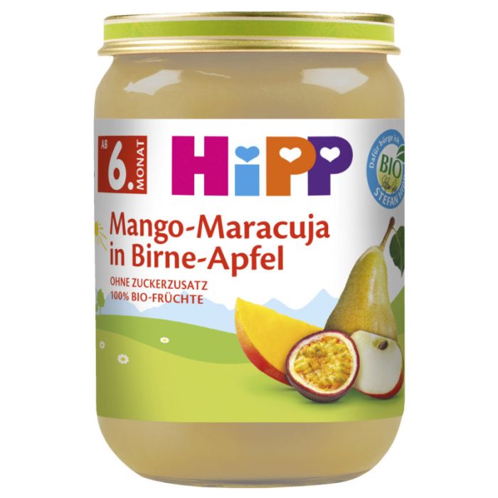 HiPP Mango-Maracuja in Birne-Apfel 190g-4062300323926
