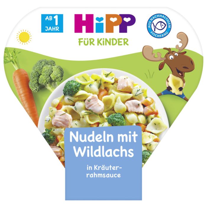 HiPP Nudeln m. Wildlachs in Kraeuterrahm 250g-4062300255203