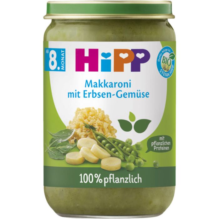 HiPP Makkaroni mit Erbsengemuese 220g-4062300456020