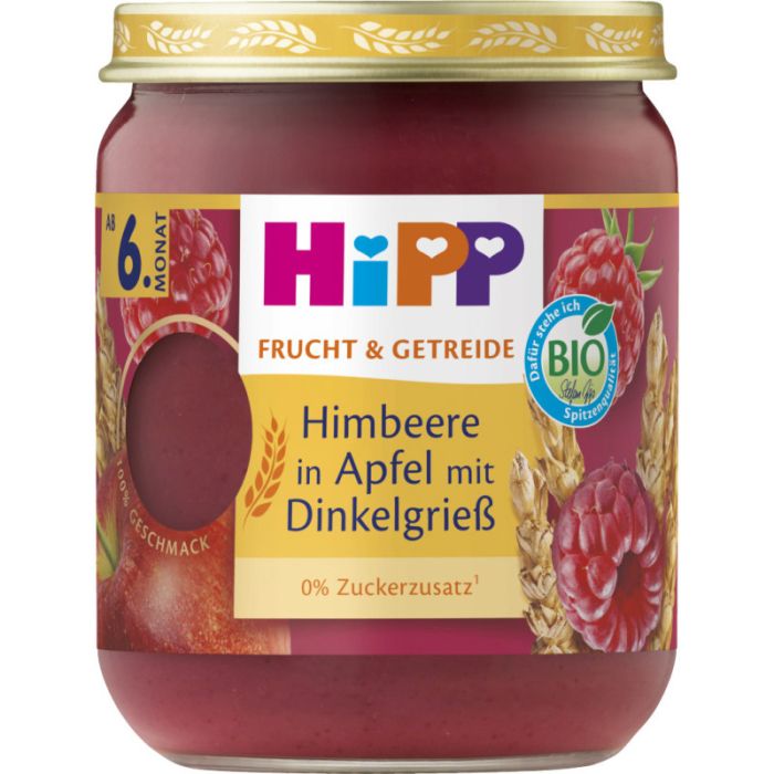 HiPP Himbeere in Apfel mit Dinkelgriess-4062300441453