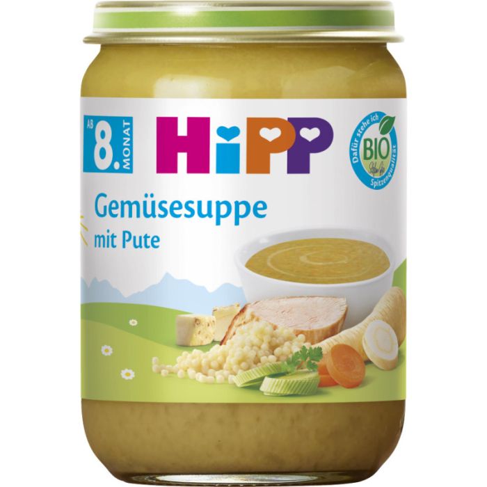 HiPP Gemuesesuppe mit Pute 190g-4062300463042