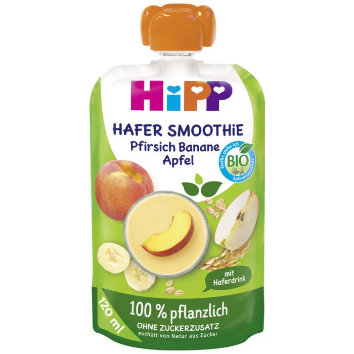 HiPP Pfirsich Banane Apfel m. Haferdrink 120mlt.-4062300437036