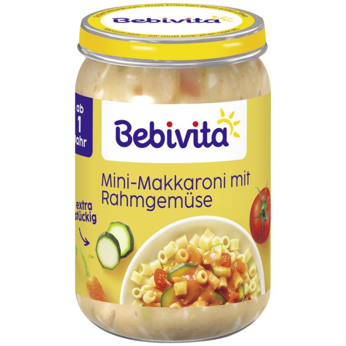 Bebivita Menüs Mini-Makkaroni mit buntem Rahmgemüse, 250g-4018852036012