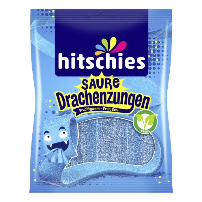 Hitschies Saure Drachenzungen blau 125 g-4003840008751