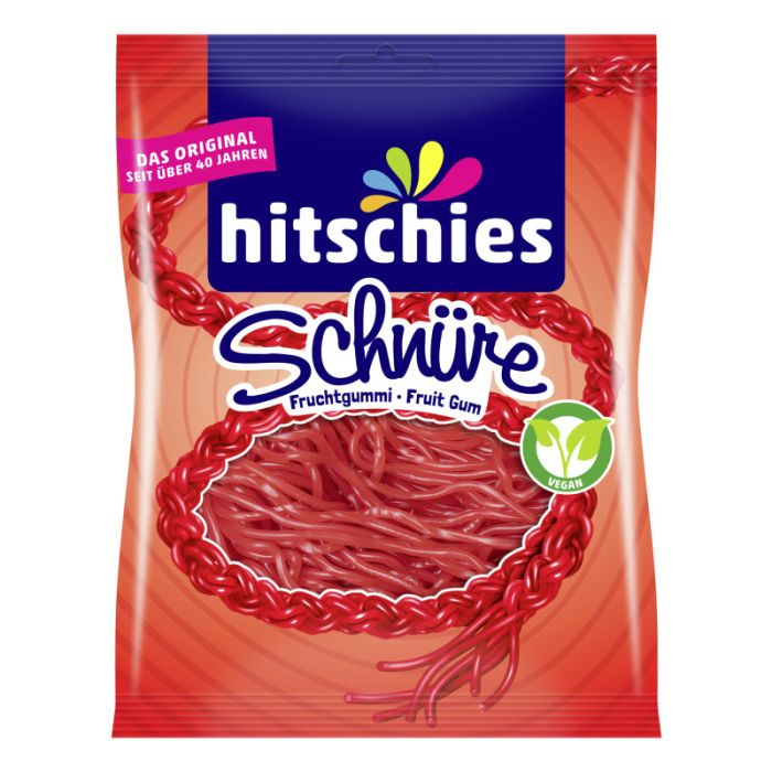 Hitschies Schnüre Erdbeere 125 g-4003840008874