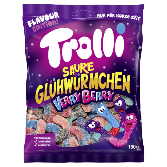 Trolli Saure Glühwürmchen Verry Berry 150g-4000512463832