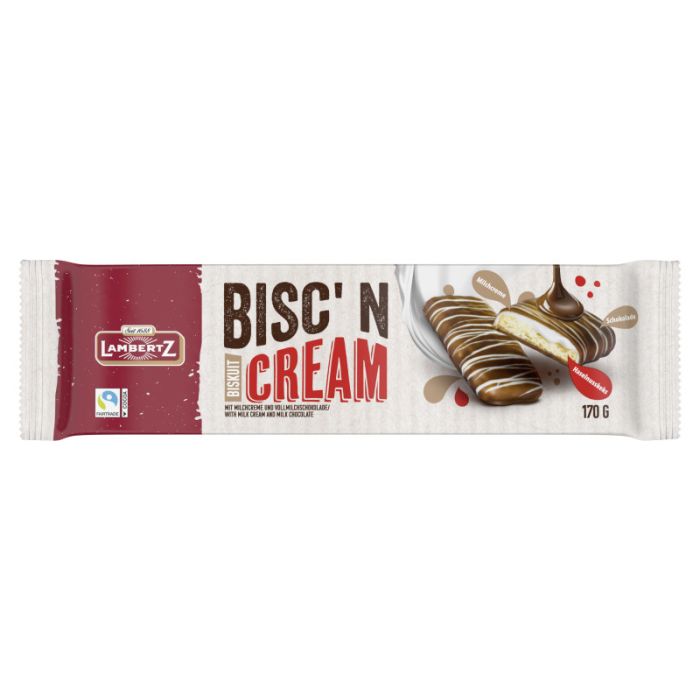 Lambertz Bisc'n Cream Gebäck Milchcreme Haselnuss 170g-4006894467802