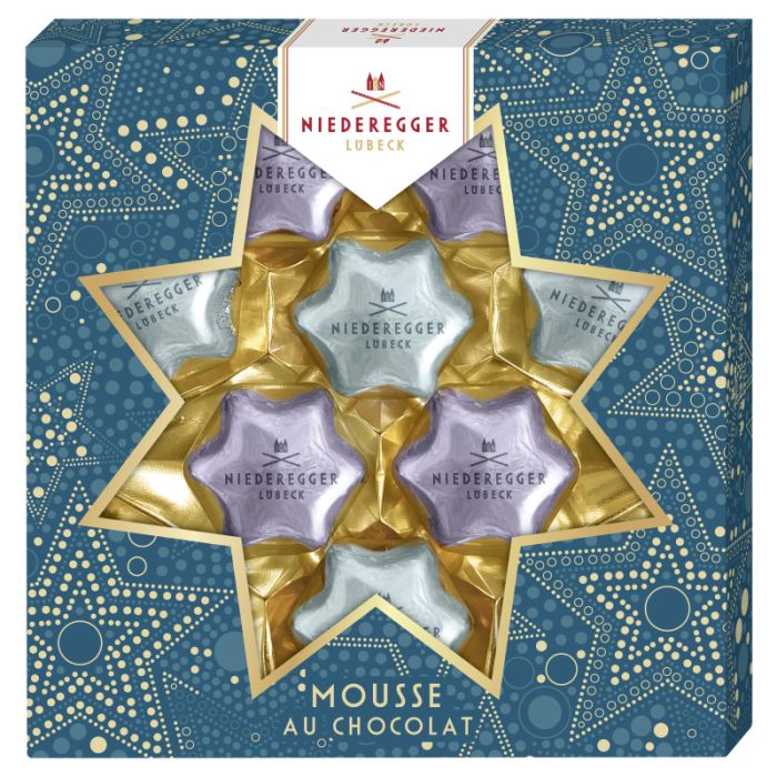 Niederegger Pralinen Sterne Mousse Duo hell und dunkel 125g-4000161020882