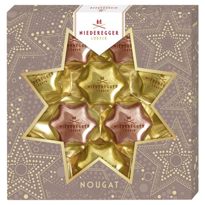 Niederegger Nougat Weihnachtssterne Duo Nuss und Sahne 125g-4000161210900