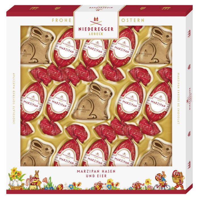 Niederegger Marzipan Eier und Hasen in Zartbitter-Schokolade 187g-4000161600602