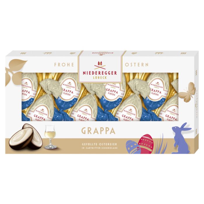 Niederegger Pralinen Eier Grappa in Zartbitter-Schokolade 100g-4000161610243