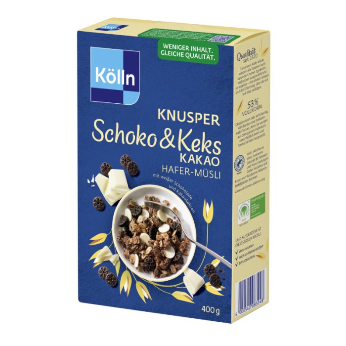 Müsli Knusper Schoko&Keks Kakao 400g-4000540083248