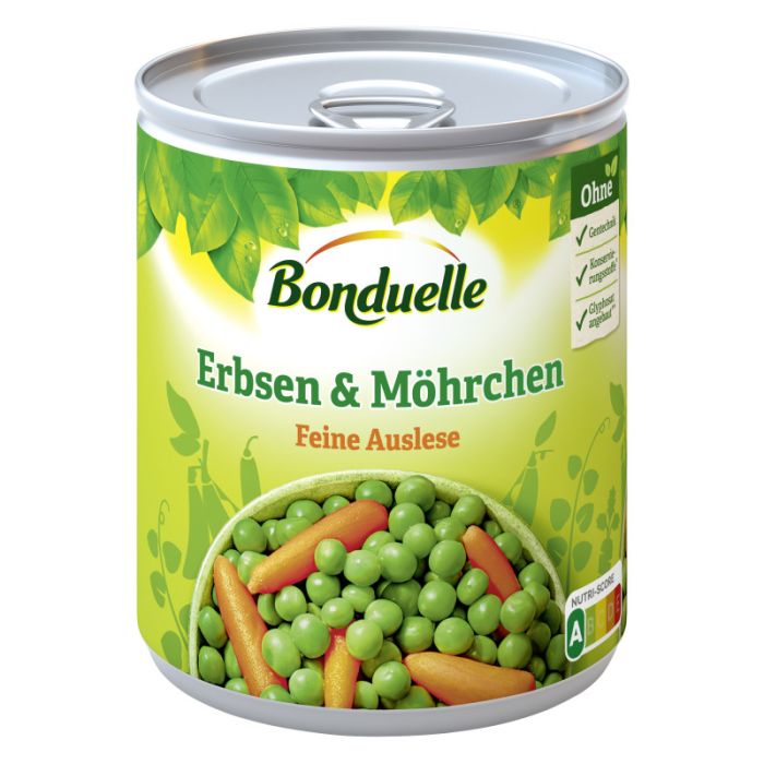 Bonduelle Erbsen mit Möhrchen Feine Auslese 800G-3083681158106