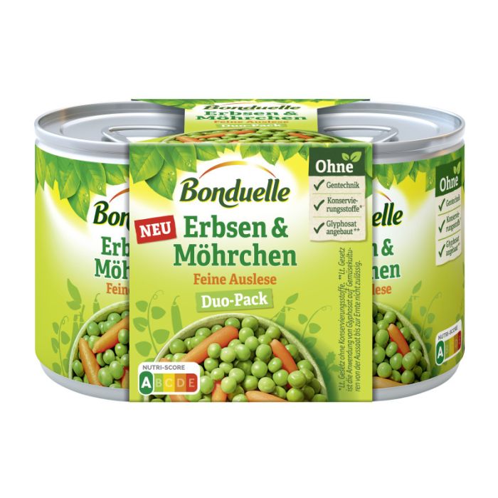 Bonduelle Erbsen mit Möhrchen Feine Auslese 2x200G = 400g-3083681172430