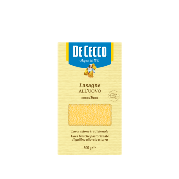 De Cecco Lasagna Timballo Uovo kg.6 = 500g-8001250211125