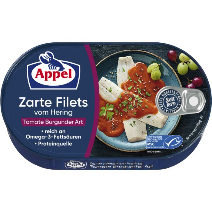 Appel MSC Heringsfilets Tomate Burgunder Art 200g DS-4020500922042