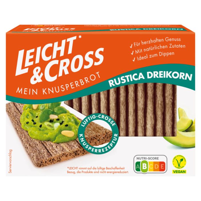 Leicht&Cross Mein Knusperbrot Rustica Dreikorn 125g-4001518118382