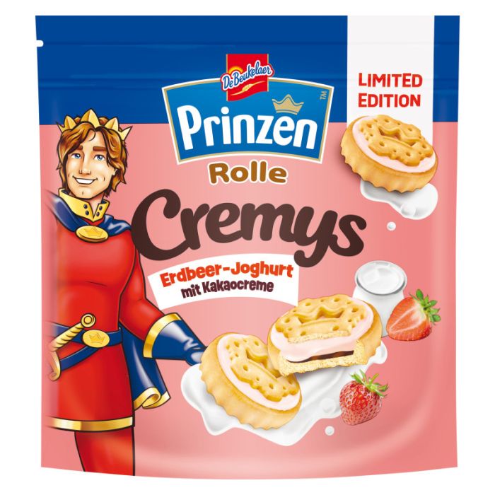 Prinzen Rolle Cremys Erdbeer-Joghurt mit Kakaocreme172g-4001518117811