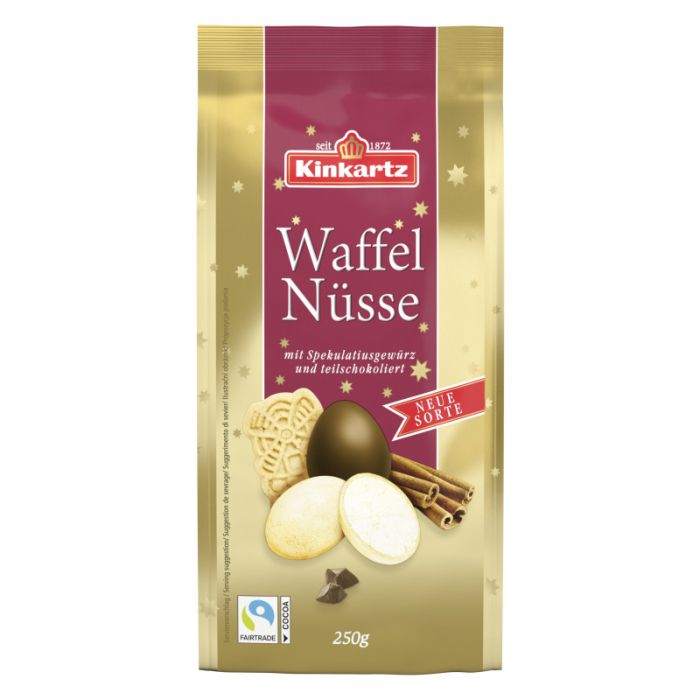 Kinkartz Waffelnüsse Spekulatius Vollmilch teilschokoliert 250g-4035900447408