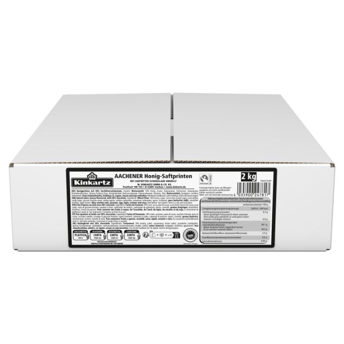 Kinkartz Honig-Printen Zartbitter lose 2000g-4035900247817