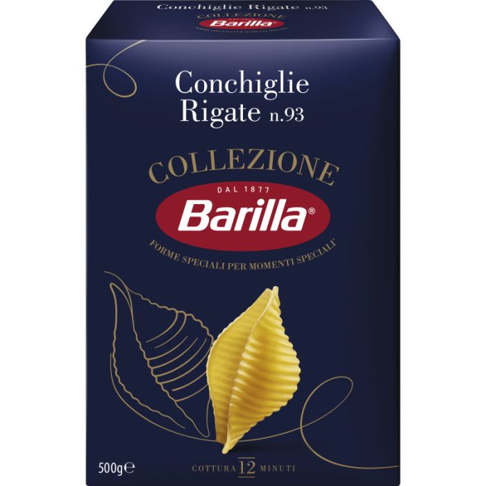 Barilla Conchiglie Rigate 500g-8076802085936
