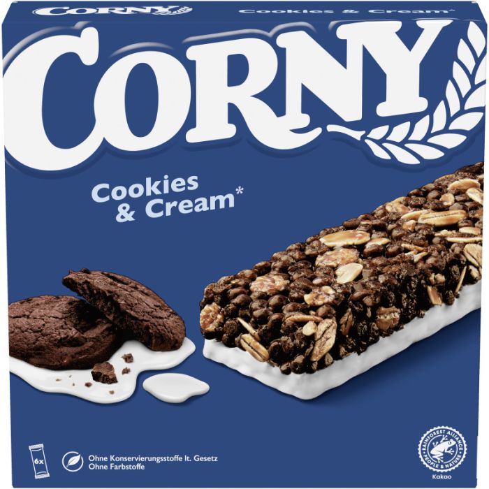 Corny Cookies & Cream 6 x 23g = 138g-4011800000103