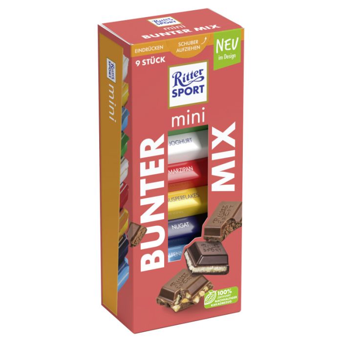 Ritter Sport Mini 9er Bunter Mix Turm 150G-4000417119605