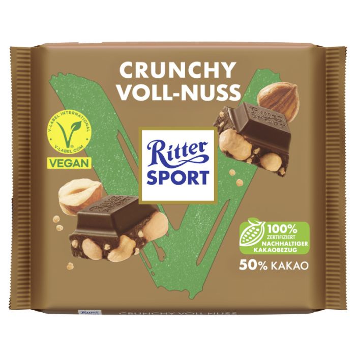 Ritter Sport Crunchy Voll-Nuss Tafel - 100g-4000417104106