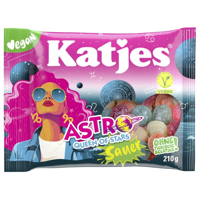 Katjes Astro Queen of Stars Sauer 210g-4037400345833