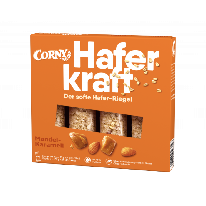 Corny Haferkraft Mandel Karamell 4x35g-4011800523817
