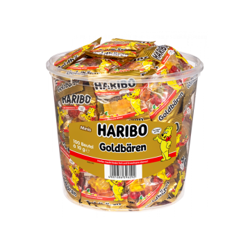 Haribo Fruchtgummi Goldbären Mini 100x 10g-4001686301180