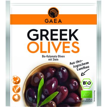 Gäa / Gaea Bio Kalamata Oliven mit Stein 150g-5201671802497